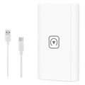 CarPlay Langaton Sovitin iOS:lle - USB, USB-C (Avoin pakkaus - Erinomainen) - Valkoinen
