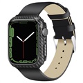 Hiilikuitukuvioinen Apple Watch Series 7 Kotelo - 45mm - Musta
