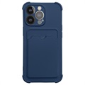 Card Armor-sarjan iPhone 13 Pro Silikonikuori - Tummansininen