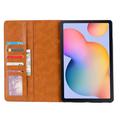 Samsung Galaxy Tab S6 Lite 2020/2022/2024 Korttisarjan Foliokotelo - Ruskea