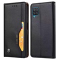 Card Set Series Samsung Galaxy A12 Lompakkokotelo - Musta