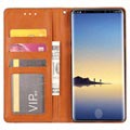 Card Set Series Samsung Galaxy Note9 Lompakkokotelo - Ruskea