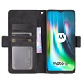 Motorola Moto E7 Plus Korttilompakkokotelo - Musta