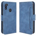 Cardholder Sarja Samsung Galaxy M21 2021 Lompakkokotelo - Sininen
