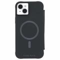 iPhone 15 Plus Case-Mate MagSafe Lompakon Nahkapäällinen - Musta