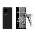Samsung Galaxy S20 Ultra TPU Suojakuori & 2x Panssarilasi - Kirkas