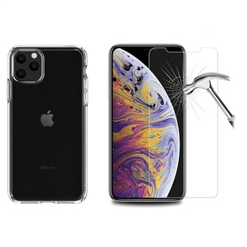 iPhone 11 Pro Max TPU Suojakuori & 2x Panssarilasi - 9H - Kirkas