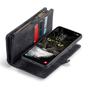Samsung Galaxy A35 Caseme 008 2-in-1 Multifunctional Lompakkokotelo - Musta
