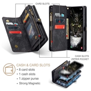 Samsung Galaxy A35 Caseme 008 2-in-1 Multifunctional Lompakkokotelo - Musta