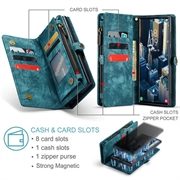 Samsung Galaxy S23 Ultra 5G Caseme 008 2-in-1 Multifunctional Lompakkokotelo - Sininen