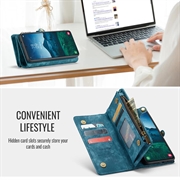Samsung Galaxy S24 FE Caseme 008 2-in-1 Multifunctional Lompakkokotelo - Sininen