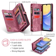 Samsung Galaxy A16 5G Caseme 008 2-in-1 Multifunctional Lompakkokotelo - Punainen