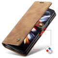 Caseme 013 Sarja Samsung Galaxy Z Fold4 Lompakkokotelo - Ruskea
