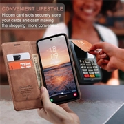 Caseme 013 Sarja Samsung Galaxy A54 5G Lompakkokotelo - Ruskea