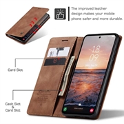 Caseme 013 Sarja Samsung Galaxy A54 5G Lompakkokotelo - Ruskea