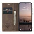 Caseme 013 Sarja Xiaomi Redmi Note 12 Pro Lompakkokotelo - Kahvi