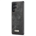 Caseme 2-in-1 Multifunctional Samsung Galaxy S22 Ultra 5G Lompakkokotelo - Musta