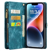 iPhone 15 Pro Caseme 2-in-1 Multifunctional Lompakkokotelo - Sininen