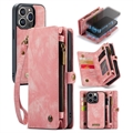 iPhone 15 Pro Caseme 2-in-1 Multifunctional Lompakkokotelo - Pinkki