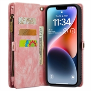 iPhone 15 Pro Caseme 2-in-1 Multifunctional Lompakkokotelo - Pinkki