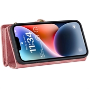 iPhone 15 Pro Caseme 2-in-1 Multifunctional Lompakkokotelo - Pinkki
