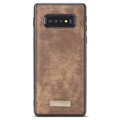 Caseme 2-in-1 Monitoiminen Samsung Galaxy S10 Lompakkokotelo - Ruskea