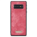 Caseme 2-in-1 Monitoiminen Samsung Galaxy S10 Lompakkokotelo - Punainen