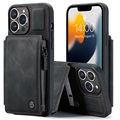 Caseme C20 iPhone 13 Pro Hybridikotelo Vetoketjullisella Taskulla - Musta