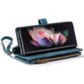 Caseme C30 Monitoiminen Samsung Galaxy Z Fold4 Lompakkokotelo - Sininen