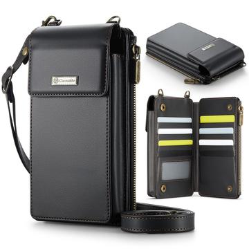 Caseme ME50 Universal Crossbody laukku RFID Protection - 4"-7.3" - Musta