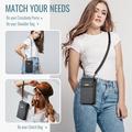 Caseme ME50 Universal Crossbody laukku RFID Protection - 4"-7.3" - Musta