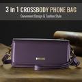 Caseme Me30 3-in-1 Crossbody puhelinlaukku - 4"-7.5" - violetti