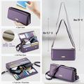 Caseme Me30 3-in-1 Crossbody puhelinlaukku - 4"-7.5" - violetti