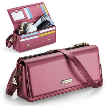Caseme Me30 3-in-1 Crossbody puhelinlaukku - 4"-7.5" - punainen