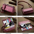 Caseme Me30 3-in-1 Crossbody puhelinlaukku - 4"-7.5" - punainen