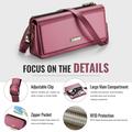 Caseme Me30 3-in-1 Crossbody puhelinlaukku - 4"-7.5" - punainen
