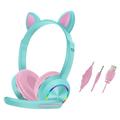 Cat Ears AKZ-020 langalliset kuulokkeet lapsille / pelikuulokkeet mikrofonilla - Vauvan sininen