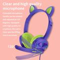 Cat Ears AKZ-020 langalliset kuulokkeet lapsille / pelikuulokkeet mikrofonilla - Vauvan sininen