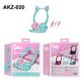 Cat Ears AKZ-020 langalliset kuulokkeet lapsille / pelikuulokkeet mikrofonilla - Vauvan sininen