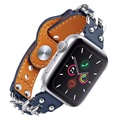 Apple Watch Ultra 2/Ultra/9/8/SE (2022)/7/SE/6/5/4/3/2/1 Ketju Nahkaranneke - 49mm/45mm/44mm/42mm - Sininen