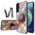 Checkered Pattern Samsung Galaxy S22 5G Hybridikotelo - Värikäs Mandala