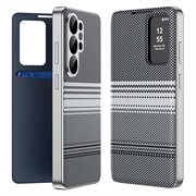 Samsung Galaxy S26 Ultra -kotelo, ruudullinen kuosi, Smart View -kääntökansi ja korttipaikka
