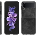 Samsung Galaxy Z Flip3 5G Päällystetty Muovikotelo - Musta