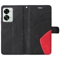Bi-Color Series OnePlus Nord 2T Lompakkokotelo - Musta