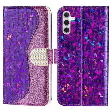 Croco Bling Series Samsung Galaxy A14 Lompakkokotelo