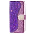 Croco Bling Series Samsung Galaxy A14 Lompakkokotelo - Violetti