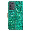 Croco Bling Series Samsung Galaxy S21 Ultra 5G Lompakkokotelo