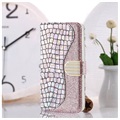 Croco Bling Series Samsung Galaxy S21 5G Lompakkokotelo