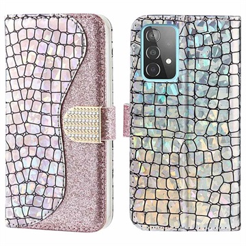 Croco Bling Series Samsung Galaxy A33 5G Lompakkokotelo