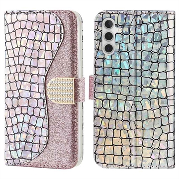 Croco Bling Series Samsung Galaxy A34 5G Lompakkokotelo